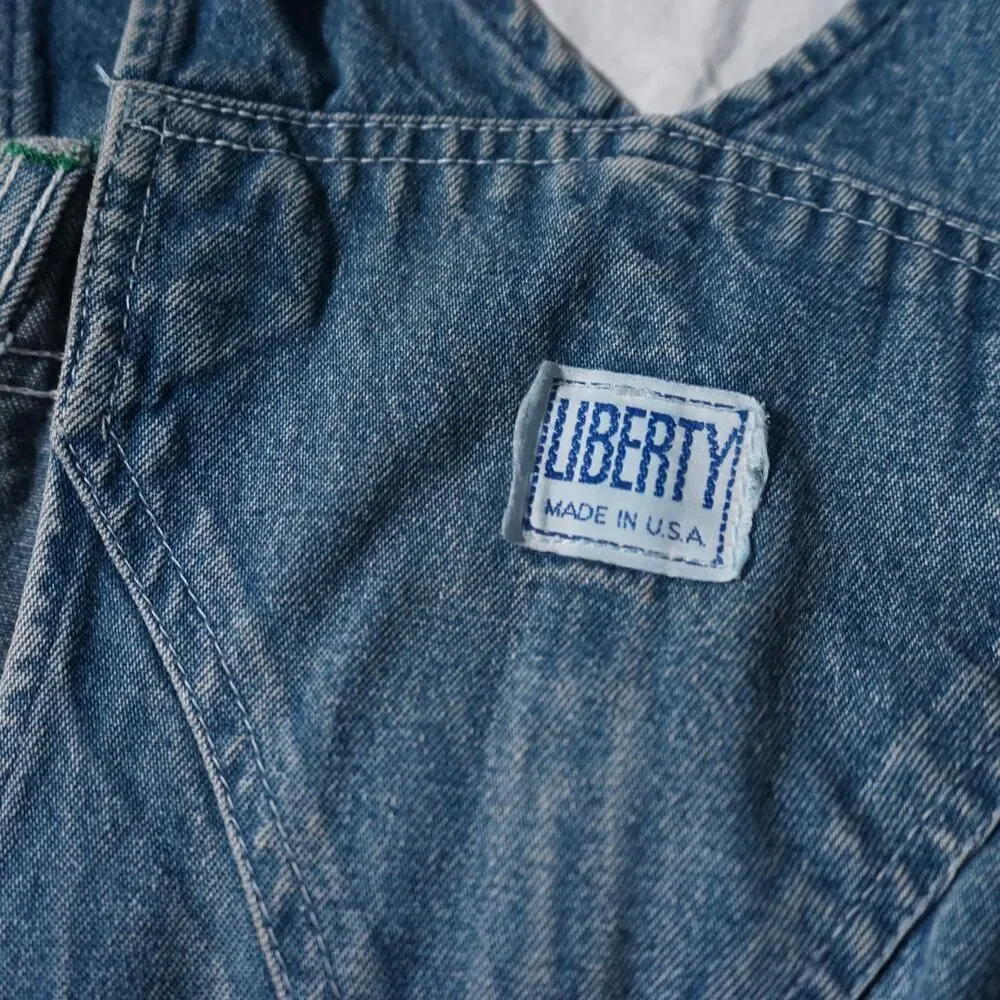 Vintage Liberty Denim Overalls Made in USA Blue Jeans 38x32